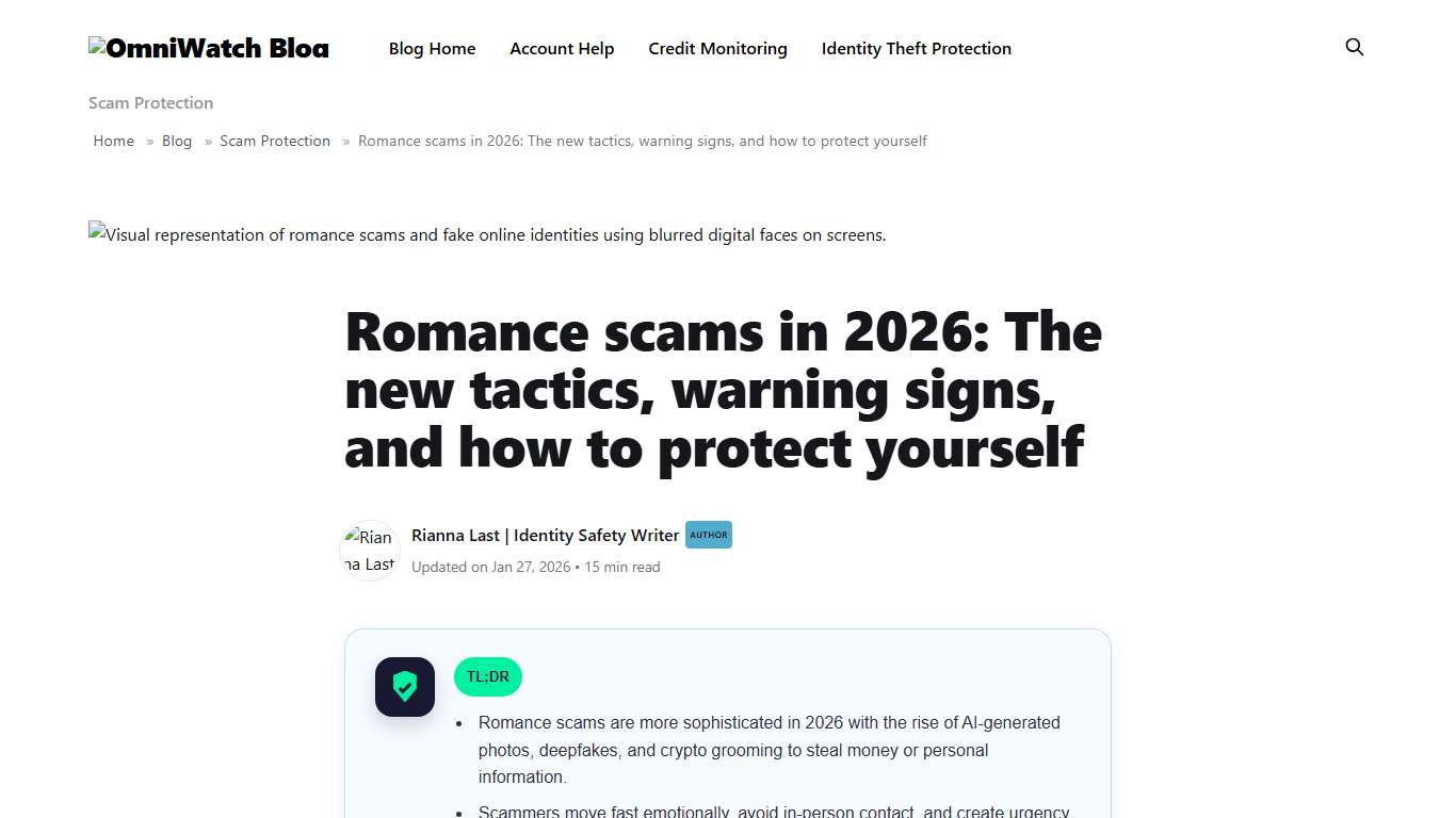 Romance scams in 2026: New tactics, warning signs & protection